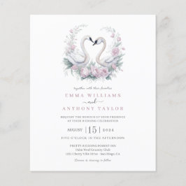 Bröllopsinbjudan till Svan för budgetparet