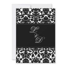 Bröllopsinbjudan till svartvitt