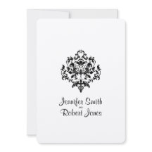 Bröllopsinbjudan till svartvitt