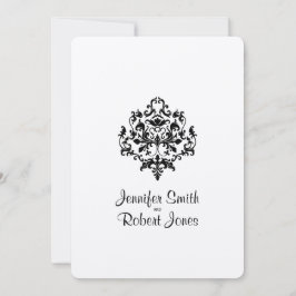 Bröllopsinbjudan till svartvitt inbjudningar