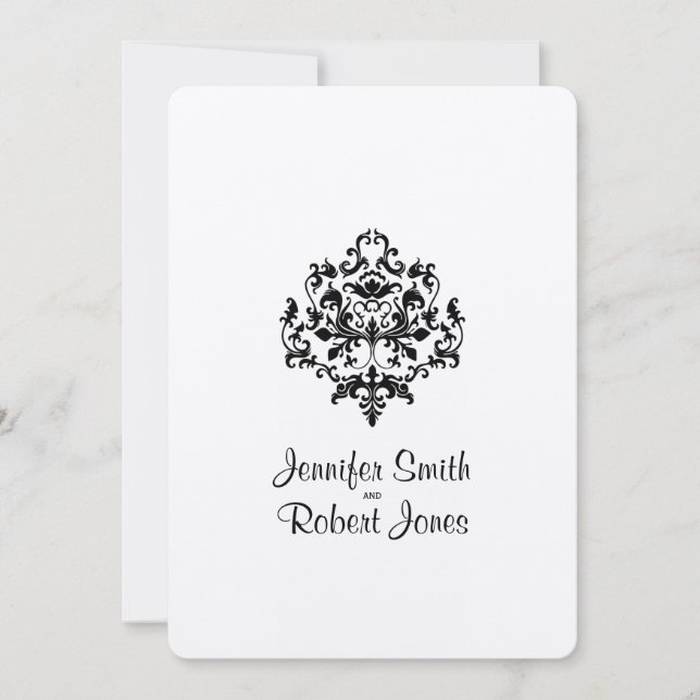Bröllopsinbjudan till svartvitt inbjudningar (Framsida)