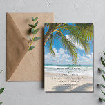 Bröllopsinbjudan till tropisk ö Beach Inbjudningar<br><div class="desc">Turquise vatten,  vit sand och handflatan träd utformar bröllopsinbjudningar som är perfekt för ditt tropiska mål eller ditt strandbröllop.</div>