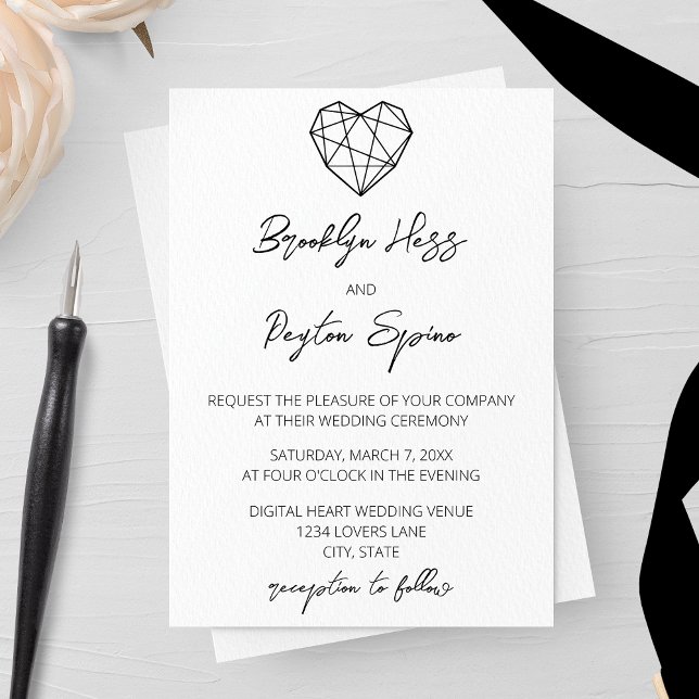 Bröllopsinbjudan till utfrågningar inbjudningar (Skapare uppladdad)