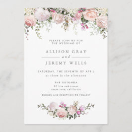 Bröllopsinbjudan till Vår Blommigt Inbjudningar