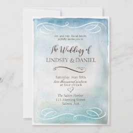 Bröllopsinbjudan till vattentorkare i Blåhavet ell Inbjudningar