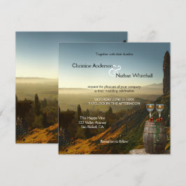 Bröllopsinbjudan till vingården Vin i landskapet Inbjudningar