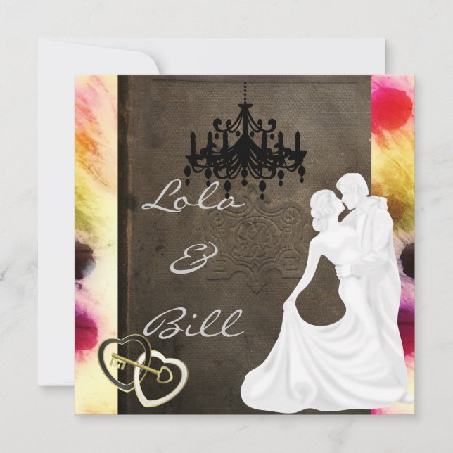 Bröllopsinbjudan till Vintage Fairytale Inbjudningar (Framsida)