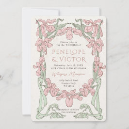 Bröllopsinbjudan till vintage Orchid Ram Inbjudningar