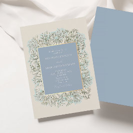 Bröllopsinbjudan till vinter-Blommigten Inbjudningar