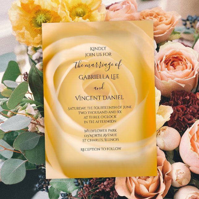 Bröllopsinbjudan till Vit ros Blommigt Inbjudningar (Invite guests to your garden party marriage ceremony with the White Rose Floral Wedding Invitation.)