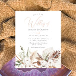 Bröllopsinbjudan till vitboksblommor<br><div class="desc">Vita Boho Flowers Budget Bröllbjudan Se matchande artiklar Niche och Nest Store</div>