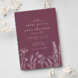 Bröllopsinbjudan till Wildblomma Periwinkle Inbjudningar<br><div class="desc">Bröllopsinbjudan till Wildblomma Periwinkle</div>
