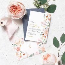 Bröllopsinbjudan till Wildblommor