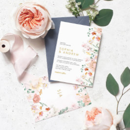 Bröllopsinbjudan till Wildblommor Inbjudningar