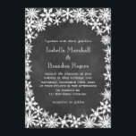 Bröllopsinbjudan till Winter-Winter-Winter-Snöre Inbjudningar<br><div class="desc">Ljusa snöflingor på en illustrerad krita-bakgrund dekorerar denna inbjudan till vintern-bröllopet. Om det behövs fler objekt i den här samlingen kan du kontakta oss på prettyfancyinvites@gmail.com med din begäran.</div>