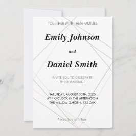 Bröllopsinbjudan - tillsammans med deras familjer inbjudningar