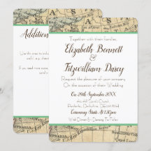 Bröllopsinbjudan vintage Karta