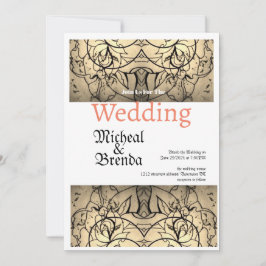 Bröllopsinbjudan vintage Ro Inbjudningar