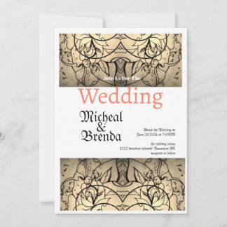 Bröllopsinbjudan vintage Ro Inbjudningar