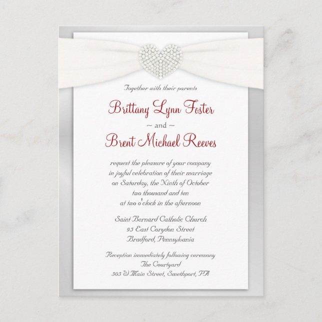 Bröllopsinbjudan - vykort (Framsida)