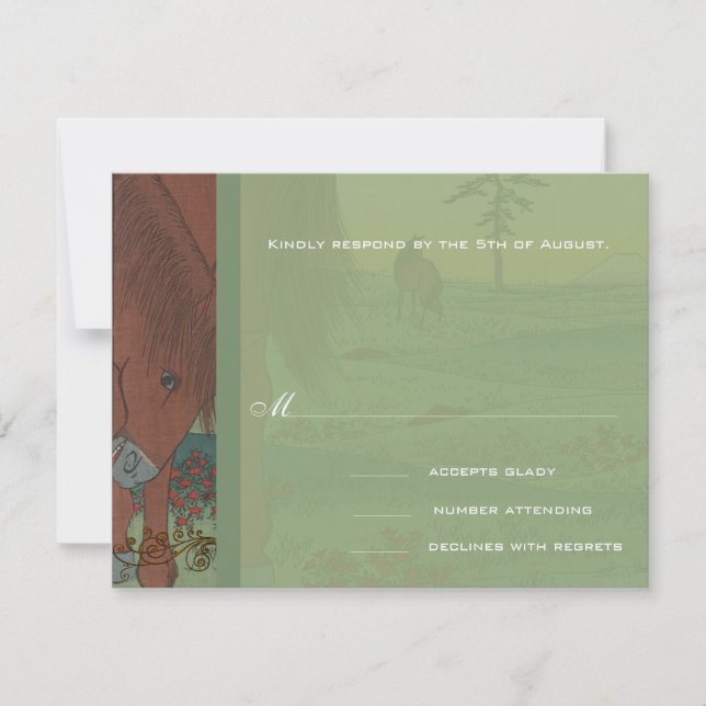 Bröllopsinbjudande konstnär Hiroshige Utagawa Inbjudningar (Framsida)