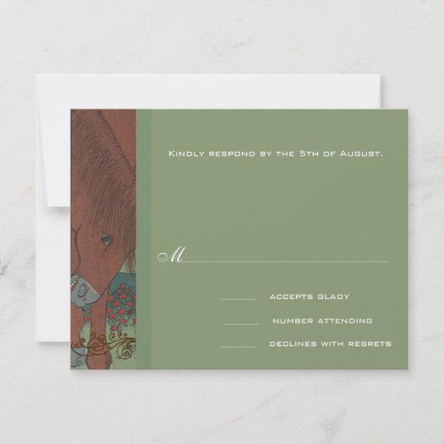 Bröllopsinbjudande konstnär Hiroshige Utagawa Inbjudningar (Framsida)