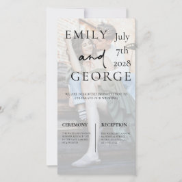 Bröllopsinbjudandemall med foto