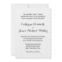 Bröllopsinbjudning som drivs av Brides föräldrar