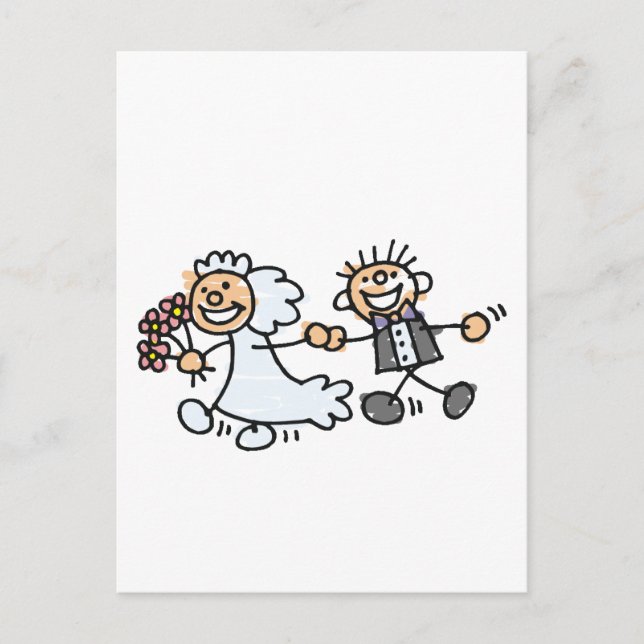 Bröllopsinbjudningar 42 vykort (Framsida)