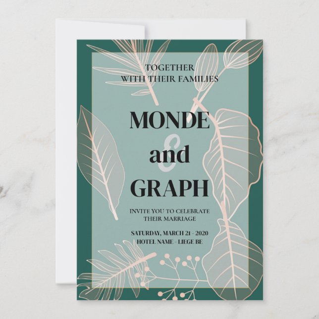 Bröllopsinbjudningar Art Inbjudningar (Framsida)