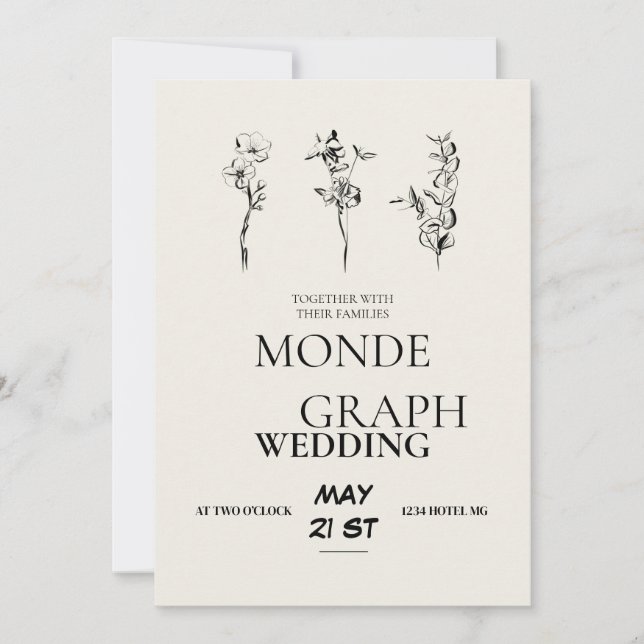 Bröllopsinbjudningar Art Inbjudningar (Framsida)