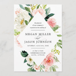 Bröllopsinbjudningar, Blommigt, Elegant, Klassisk Inbjudningar