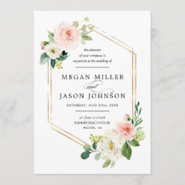 Bröllopsinbjudningar, Blommigt, Elegant, Klassisk Inbjudningar
