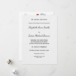 Bröllopsinbjudningar | Elegant Blommig Drakdesign Julkort