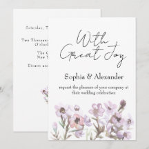 Bröllopsinbjudningar Elegant blomstermotiv