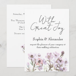 Bröllopsinbjudningar Elegant blomstermotiv Inbjudningar