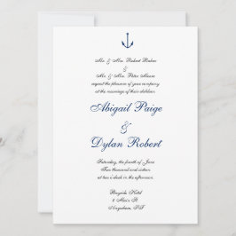 Bröllopsinbjudningar för "Anchors Away" Inbjudningar