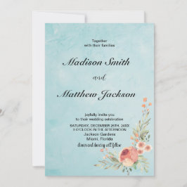 Bröllopsinbjudningar för blommigt inbjudningar