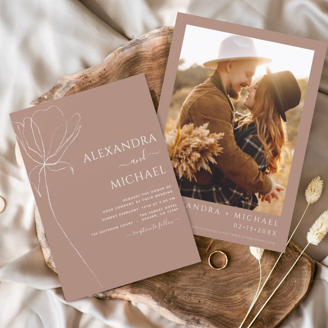 Bröllopsinbjudningar för Blommigten Budget Boho Flygblad (Skapare uppladdad)