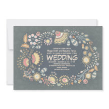 Bröllopsinbjudningar för botaniska Blommigtar