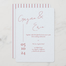 Bröllopsinbjudningar för Dusty Blue Kärlek Brev Inbjudningar