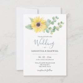 Bröllopsinbjudningar för en Blommigt med budgetvat Inbjudningar