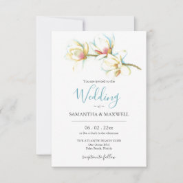 Bröllopsinbjudningar för en budgetunik Blommigt Inbjudningar