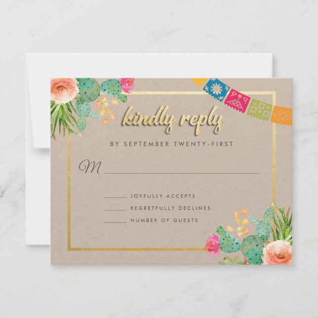 Bröllopsinbjudningar för fiesta inbjudningar (Framsida)