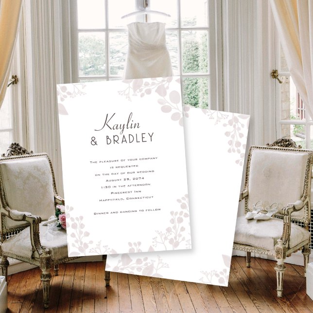 Bröllopsinbjudningar för Gräns i första Namn lätt Inbjudningar (Skapare uppladdad)