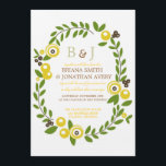 Bröllopsinbjudningar för gultens Blommigt Inbjudningar<br><div class="desc">De här bröllopsinbjudningarna är unika och hand plockade! Anpassa den här designen med typsnitt,  färg och ordalydelse. Om du vill ha den här designen i olika färg eller stilar kan du skicka e-post till illustrationsbyerin@gmail.com. Se till att du checkar ut fler utformningar i Illustrations by Erin.</div>