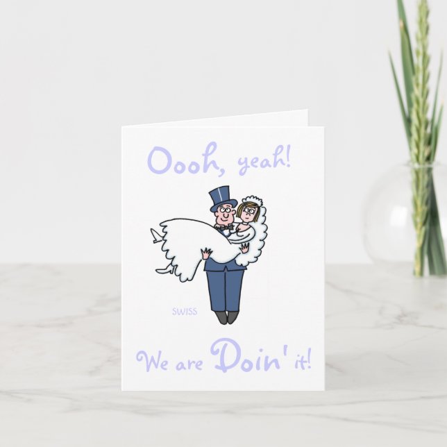 Bröllopsinbjudningar för irreent Funny Bride and G Inbjudan (Framsida)