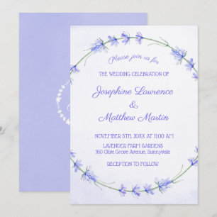 Bröllopsinbjudningar för lavender Watercolor Inbjudningar