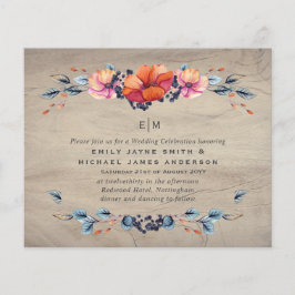 Bröllopsinbjudningar för Orange av budgeterad Rust