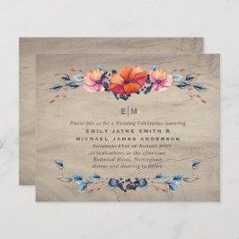 Bröllopsinbjudningar för Orange av budgeterad Rust